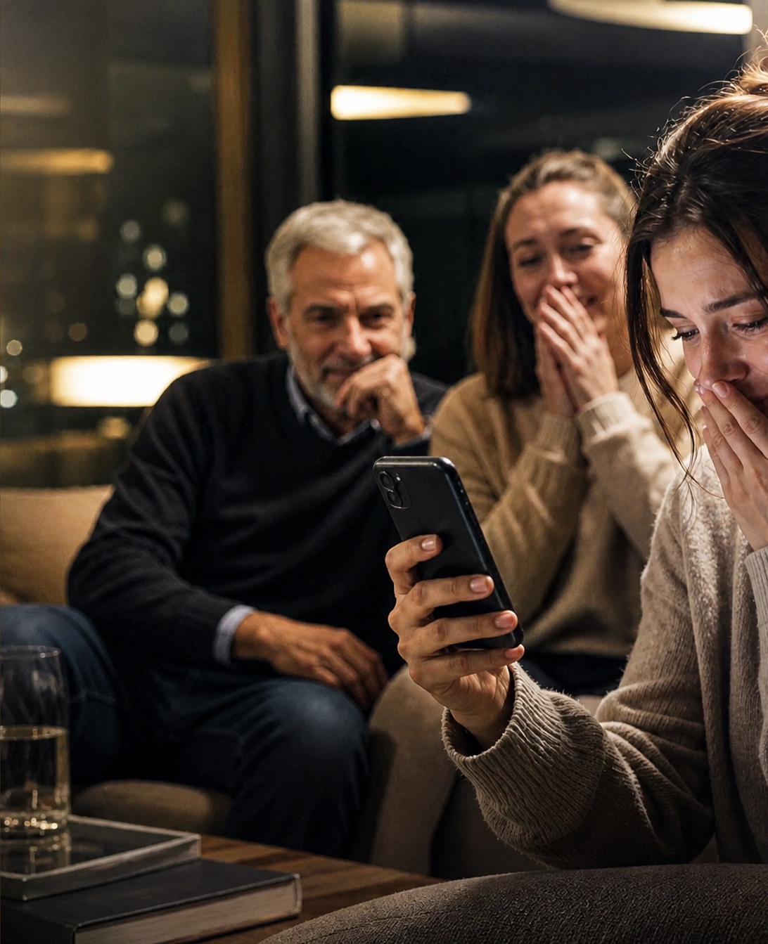 A family discovering a VivuCap memory together