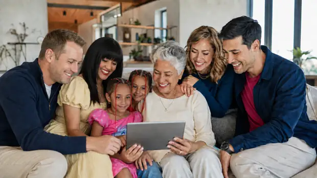 A family opening a VivuCap memory